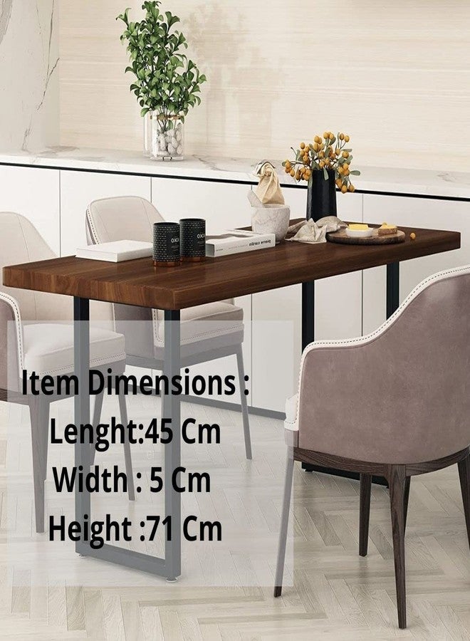 Ventuos Metal Table Legs 28 Inch - Heavy Duty Square Tube Desk Legs for Coffee Table, Dining Table - Square-Shape, Pack of 2, Black. - Image 5